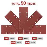 Sruhrak 50db csiszolópapír szett 40-240 szemcse, 8 lyukas tépőzáras csiszolólap 6