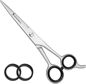 Foarfecă de tuns profesională SS INSTRUMENTX pentru tăiere precisă, din oțel inoxidabil premium, culoare argintie, pentru frizeri și uz casnic