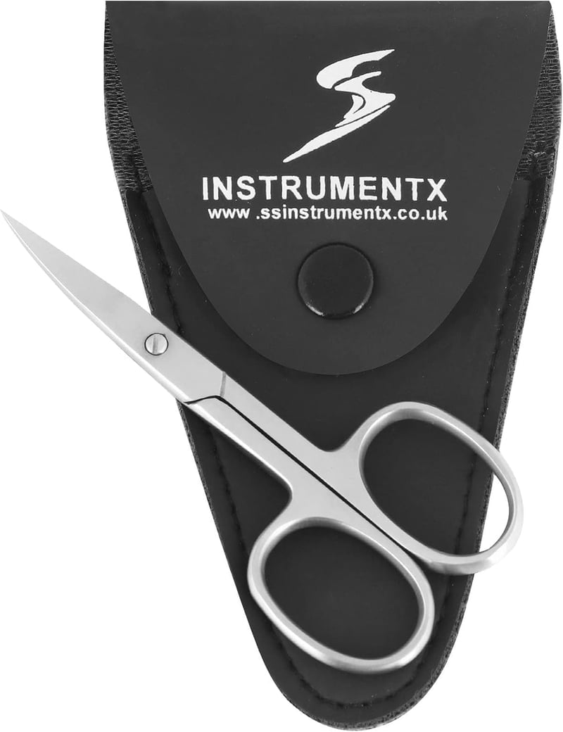 SS INSTRUMENTX Professzionális Körömolló - Ívelt Pengéjű Manikűr Olló Férfiaknak és Nőknek, Rozsdamentes Acél, Vastag Körmökhöz és Körömágyh