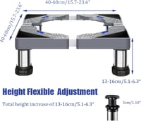 SSEHCWAN Mosógép Alap Állvány 150kg Terhelhetőség Állítható Magasság 13-16cm 2