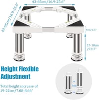 SSEHCWAN Mosógép Alap Állvány Hűtőhöz Szárítógéphez Szívócsapos Lábakkal 43-65cm 3