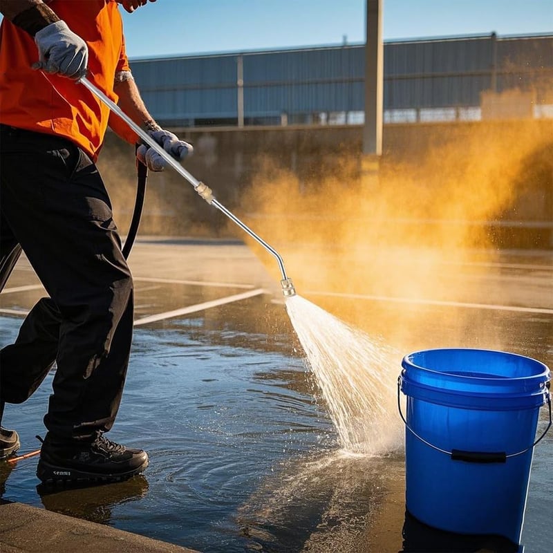 SSEHCWAN Nyomásmosó Hosszabbító Rúd 38cm + 30° Hajlított 22cm 1/4" Gyorscsatlakozó 4000PSI