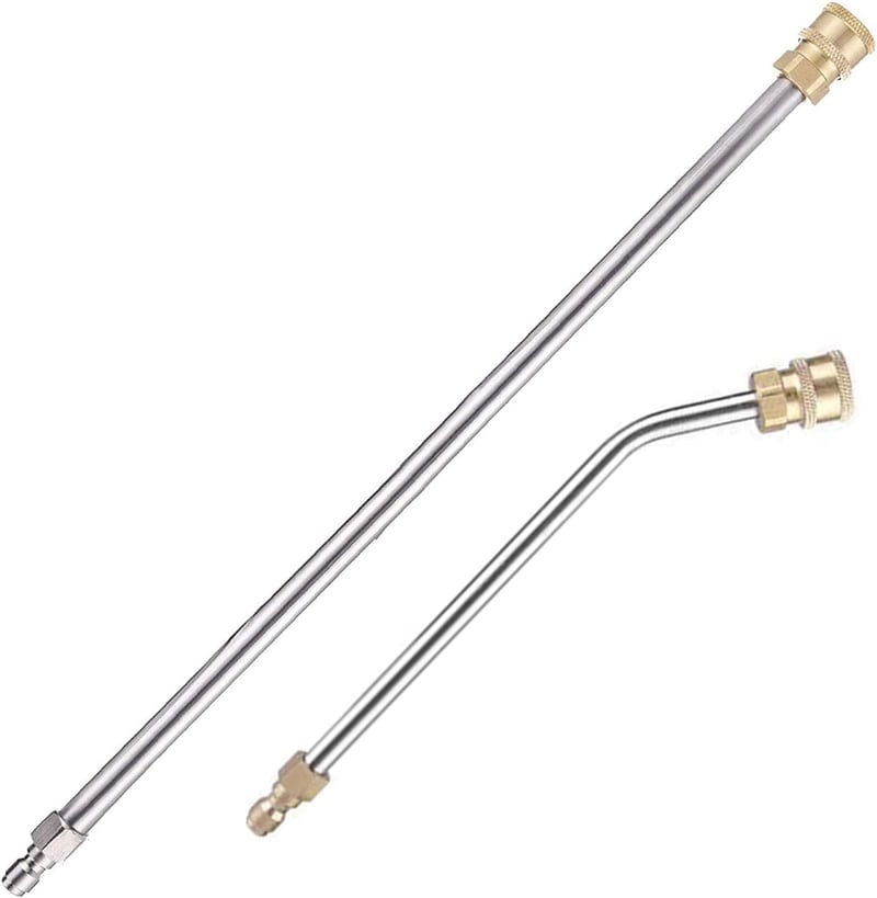 SSEHCWAN Nyomásmosó Hosszabbító Rúd 38cm + 30° Hajlított 22cm 1/4" Gyorscsatlakozó 4000PSI