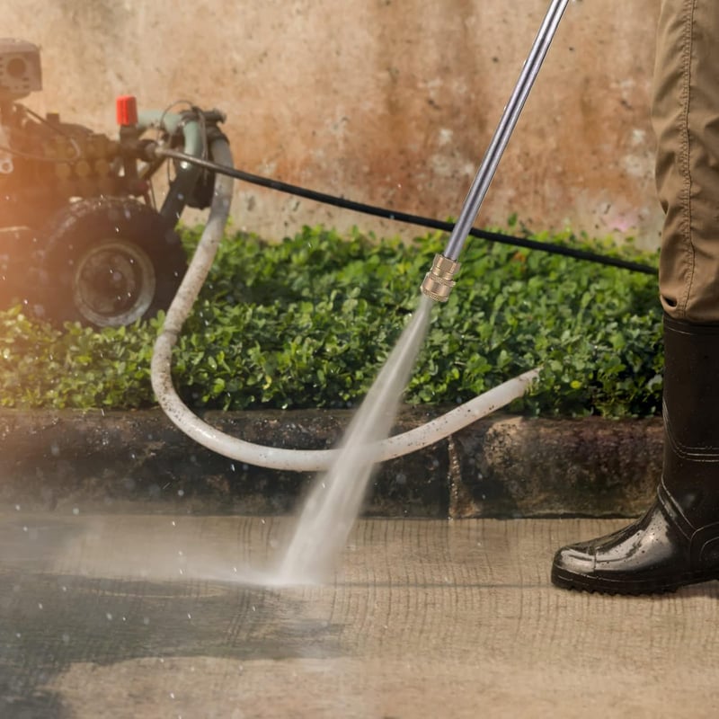 SSEHCWAN Nyomásmosó Hosszabbító Rúd 38cm + 30° Hajlított 22cm 1/4" Gyorscsatlakozó 4000PSI