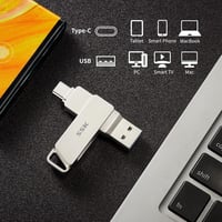 SSK 256GB USB C Pendrive - Kettős Csatlakozású (USB 3.2 + Type C) Memória, 200MB/s Olvasási Sebesség, Forgatható Kialakítás, Android, MacBoo 4