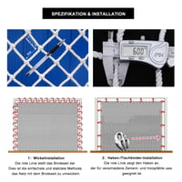 SSWZHANG Plasă de siguranță albă pentru copii 1x2 m - Plasă împletită manual din nailon pentru balcon, fereastră, pisici, scări, perete, gard decorativ sau fixarea încărcăturii în camion 6