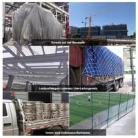 SSWZHANG Plasă de siguranță albă pentru copii 1x2 m - Plasă împletită manual din nailon pentru balcon, fereastră, pisici, scări, perete, gard decorativ sau fixarea încărcăturii în camion 4