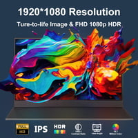 Monitor portabil SSYA 15,6 inchi, 1080P Full HD, 100% sRGB, USB-C și HDMI, ecran IPS pentru laptop, PC, PS, Xbox, telefon 2