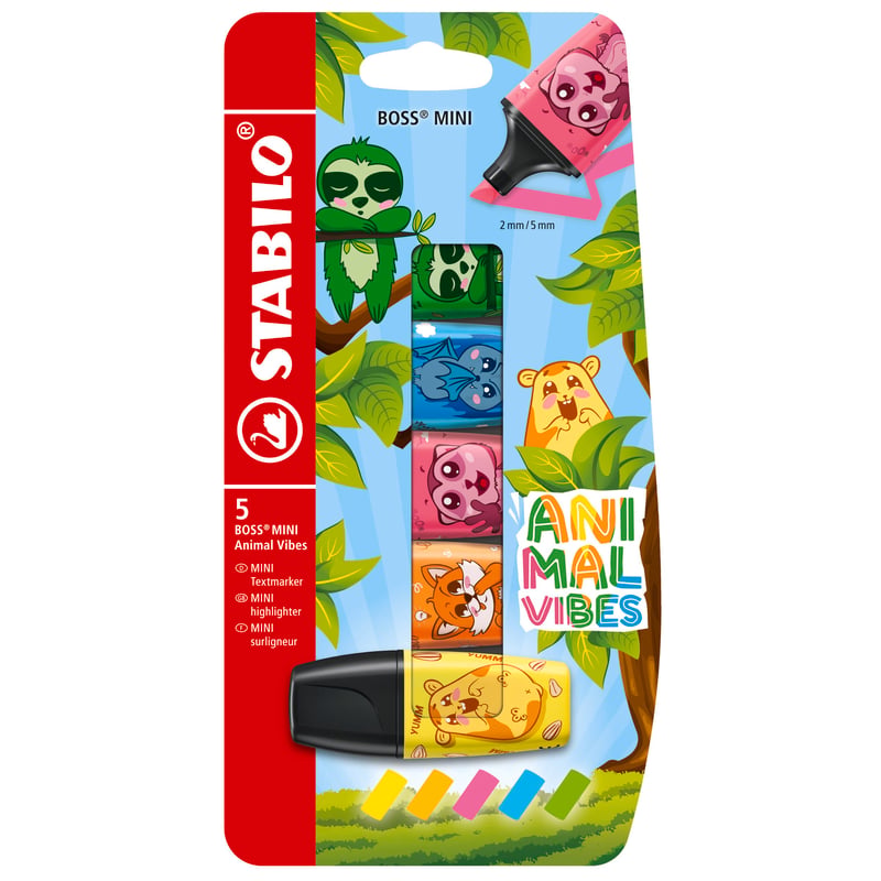 Textmarker STABILO BOSS MINI Animal Vibes