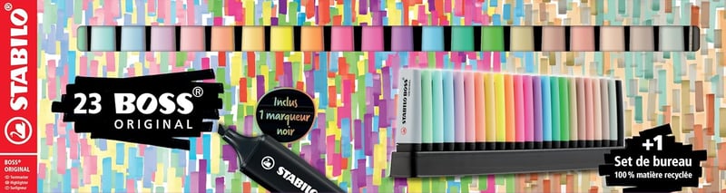 STABILO Boss Original 23 darabos szövegkiemelő készlet neon, pasztell és natúr színekben - 23-piece placemat special edition