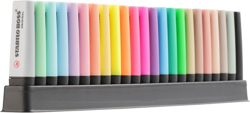 STABILO Boss Original 23 darabos szövegkiemelő készlet neon, pasztell és natúr színekben - 23-piece placemat special edition