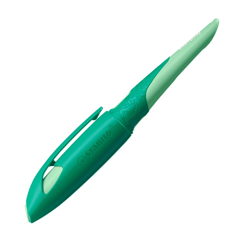STABILO EASYbirdy 3D Wildlife töltőtoll jobbkezeseknek - A-hegy (kezdőknek) - Aqua zöld/menta - törölhető kék tintával - 1 db