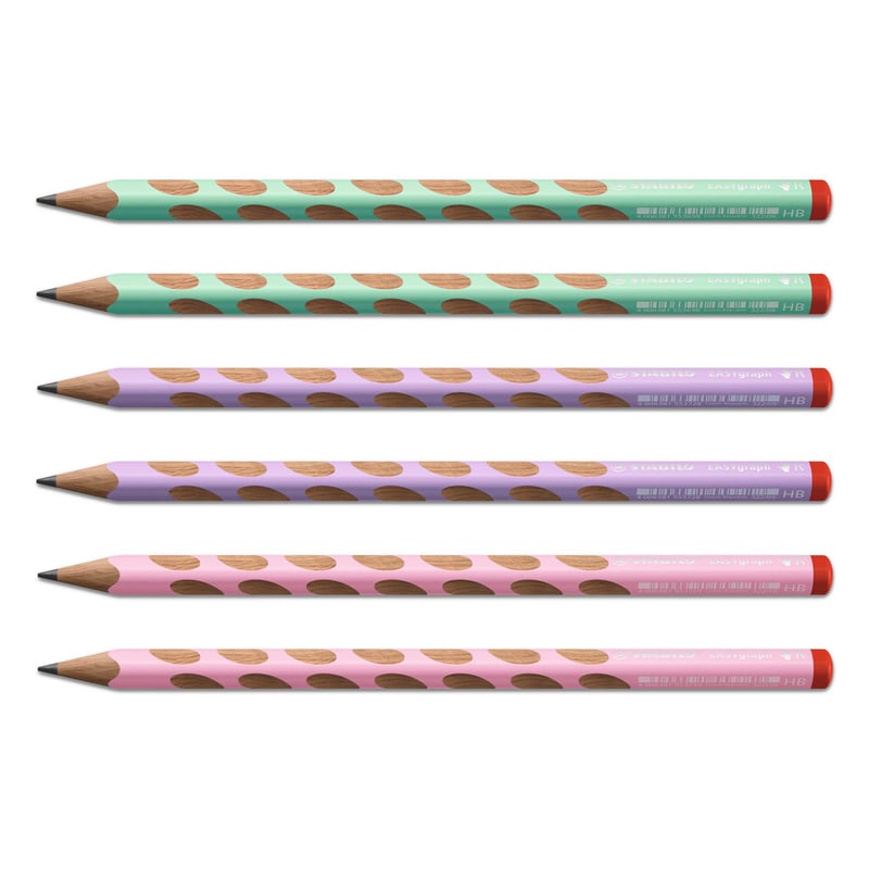 STABILO EASYgraph Pastel ergonomická trojhranná ceruzka pre pravákov, 6 ks, HB
