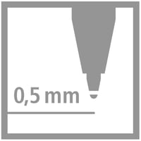 Ergonomické rollery STABILO EASYoriginal pre pravákov – tmavomodrá/svetlomodrá, zmizíkovateľný modrý atrament, 0,5 mm, s náplňou 4