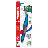 Ergonomické rollery STABILO EASYoriginal pre pravákov – tmavomodrá/svetlomodrá, zmizíkovateľný modrý atrament, 0,5 mm, s náplňou 1