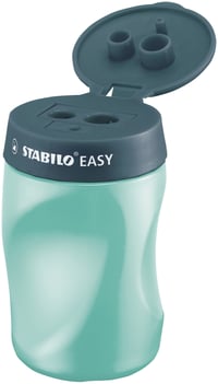 STABILO EASYsharpener ergonomické strúhadlo so zásobníkom 3 v 1 – pre pravákov – petrolejovo modrá 2