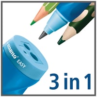 Ergonomické strúhadlo so zásobníkom STABILO EASYsharpener 3 v 1 pre pravákov, ružové 6