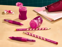 Ergonomické strúhadlo so zásobníkom STABILO EASYsharpener 3 v 1 pre pravákov, ružové 4