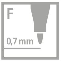 STABILO OHPen Universal Fóliový popisovač - Rozmývateľný vodou - Tenký hrot - Čierny - 10 ks v balení 4