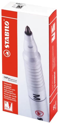 STABILO OHPen Universal popisovač na fólie – vodorozpustný – stredný hrot – 10 ks – čierny 5