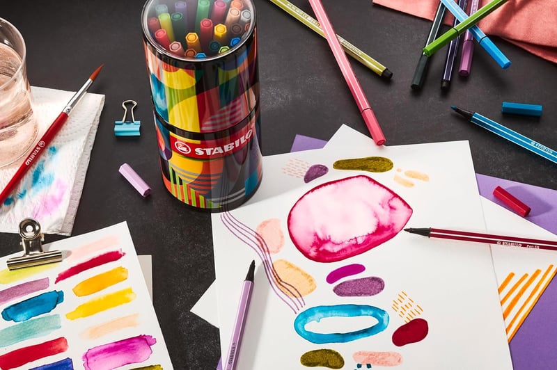 STABILO Pen 68 ARTY 45 darabos fém doboz filctoll készlet