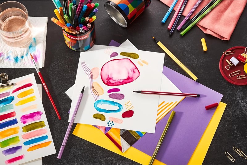 STABILO Pen 68 ARTY 45 darabos fém doboz filctoll készlet