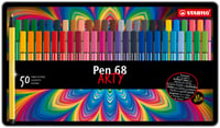 Fixky STABILO Pen 68 v kovovej kazete – 50 ks rôznych farieb 2