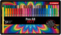 STABILO Pen 68 filctoll fémdobozos készlet - 50 db vegyes szín 2