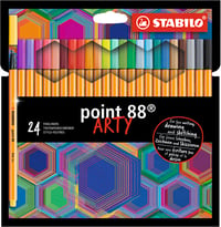 Sada tenkých fixiek STABILO point 88 ARTY - 24 ks, mix farieb 1