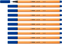 Set carioci STABILO point 88 - 10 bucăți - Albastru ultramarin - Pentru scriere și desen de precizie 1
