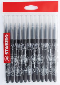 Fixky STABILO Power - balenie 12 ks - Čierna - Súprava farebných fixiek so stredným hrotom 1