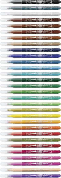 STABILO power filctoll készlet 30 db vegyes szín közepes vastagság - Pack of 30 3
