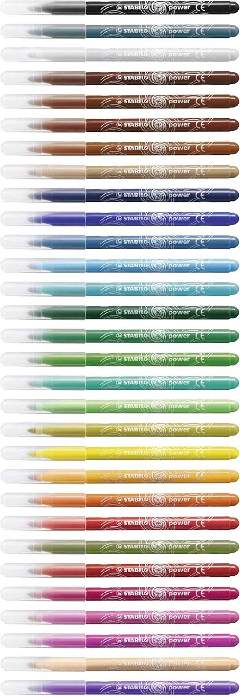 STABILO power filctoll készlet 30 db vegyes szín közepes vastagság - Pack of 30
