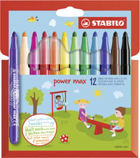 Hrubé fixky STABILO Power Max - balenie 12 ks - rôzne farby 1
