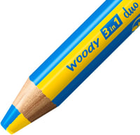STABILO woody 3 in 1 Duo kétszínű ceruza/vízfesték/viaszkréta - 5 db élezővel 3