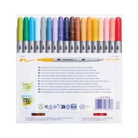 Set carioci cu două capete Staedtler 3200 TB36 – 36 culori, vârf subțire și gros, etui transparent pliabil 2