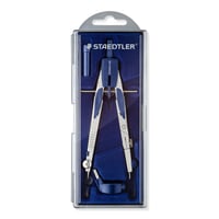 STAEDTLER 553 01 profesionálny kružidlo s tlačidlovým mechanizmom, univerzálnym adaptérom a náhradnými tuhami, na technické kreslenie 1