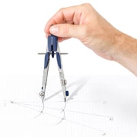 STAEDTLER 553 01 profesionálny kružidlo s tlačidlovým mechanizmom, univerzálnym adaptérom a náhradnými tuhami, na technické kreslenie 3