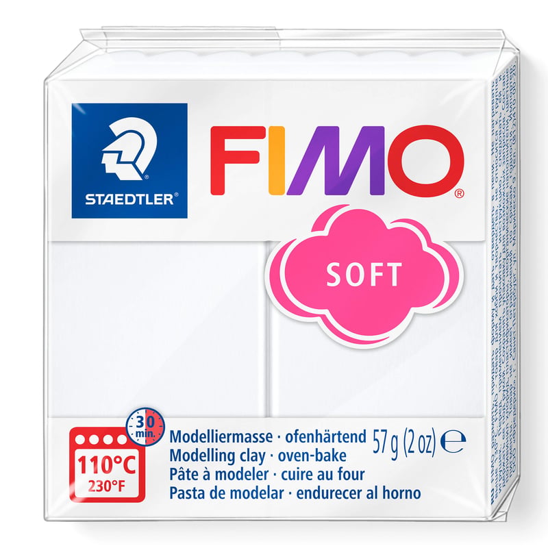 STAEDTLER FIMO Soft 8020 Biela polymérová hmota – 57 g