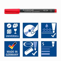 Marker permanent STAEDTLER Lumocolor 313 – Negru, vârf fin de 0,4 mm, marker cu alcool, marker rezistent, 1 buc. 5