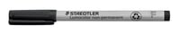 STAEDTLER Lumocolor 316 nepermanentný čierny popisovač – hrot 0,6 mm, stierateľný, vhodný na sklo a fólie 2