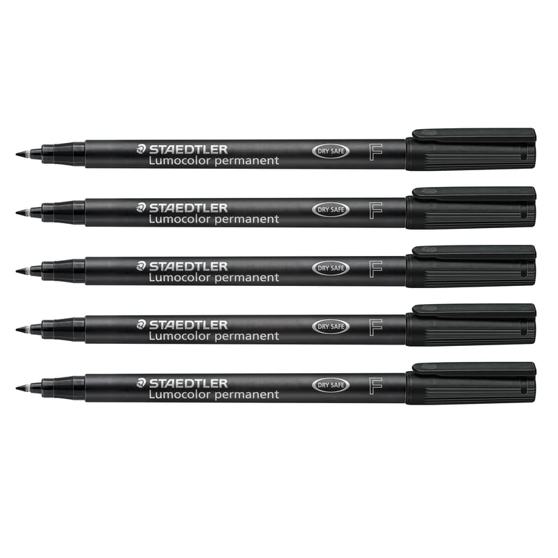 Permanentný popisovač STAEDTLER Lumocolor 318 – čierny, tenký hrot, 0,6 mm