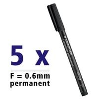 Permanentný popisovač STAEDTLER Lumocolor 318 – čierny, tenký hrot, 0,6 mm 2