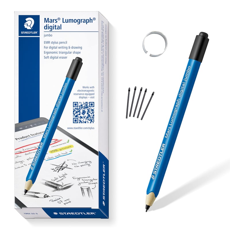 Stylus Staedtler Mars Lumograph Digital Jumbo – 0,7 mm, s 5 náhradnými hrotmi