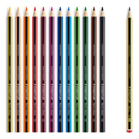 Sada farebných ceruziek STAEDTLER Noris Colour, 12+1 ks, šesťhranný tvar, protišmykový mäkký povrch, vysoká odolnosť proti lámaniu, recyklované drevo 6