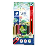 Sada farebných ceruziek STAEDTLER Noris Colour, 12+1 ks, šesťhranný tvar, protišmykový mäkký povrch, vysoká odolnosť proti lámaniu, recyklované drevo 1