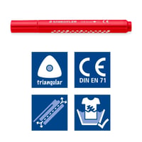 Set carioci STAEDTLER Noris Jumbo 328-B – 12 bucăți, culori asortate, vârf de 3,0 mm, prindere ergonomică, începând cu vârsta de 4 ani 5