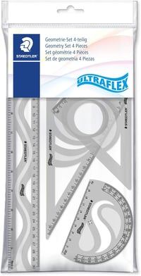 STAEDTLER Ultra Flexible 4 részes geometria szett vonalzóval és szögmérővel 2