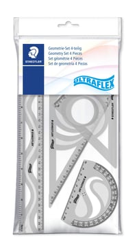 STAEDTLER Ultra Flexible geometrijski set od 4 dijela s ravnalom i kutomjerom 2