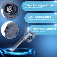 STAHLWERK 2in1 Akkus Lombfúvó és Porszívó 20V 2Ah Brushless 4